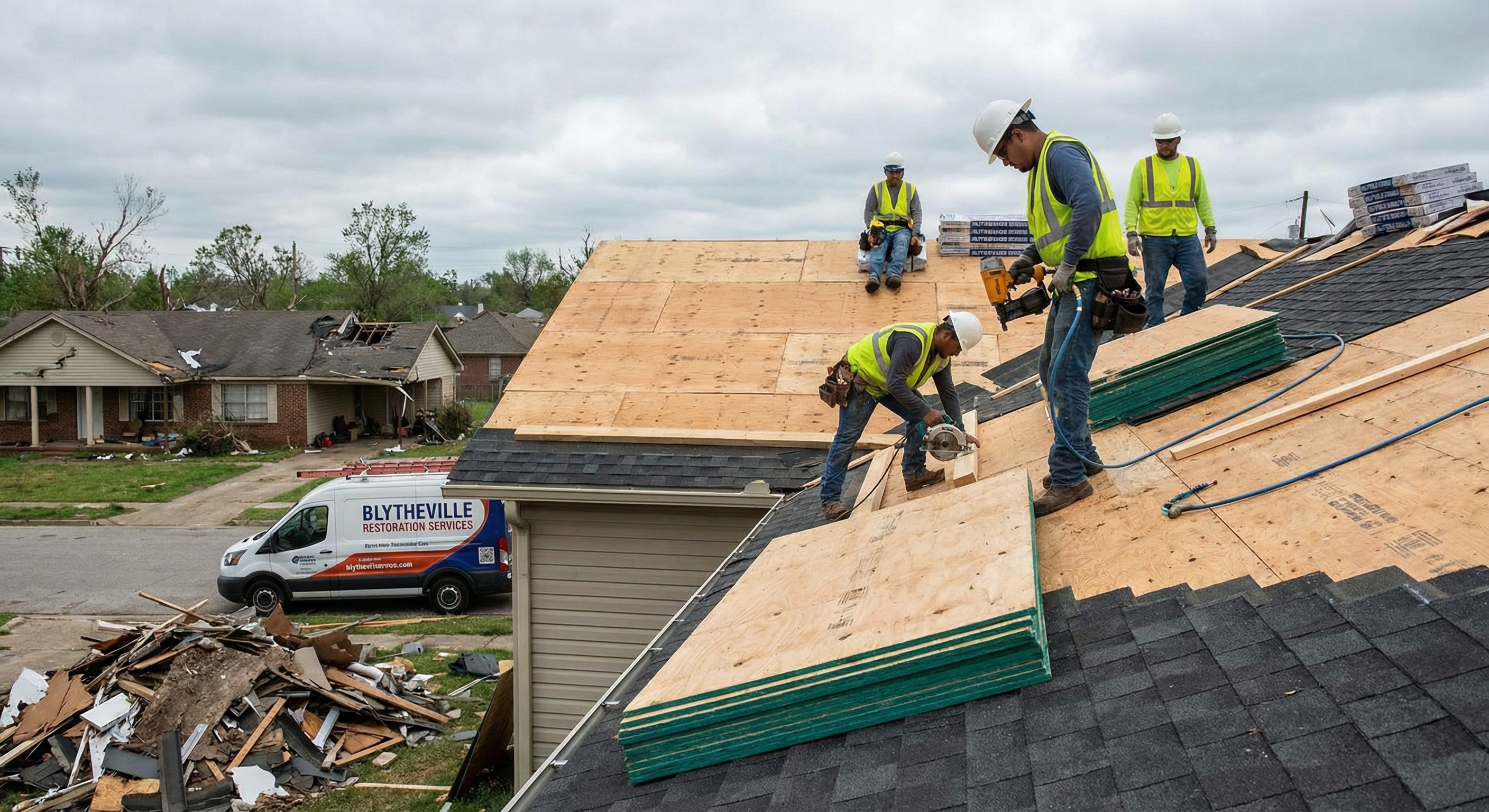 North Star Tornado Cleanup restoration crew in Blytheville AR